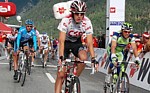 Andy Schleck am Ziel der 4. Etappe der Tour de Suisse 2008